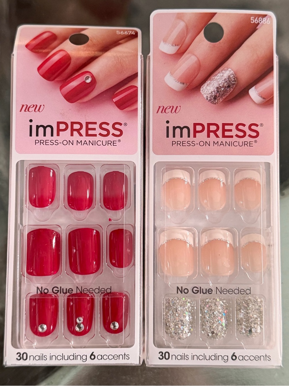 Set of 2 Nail Press-On Packaging